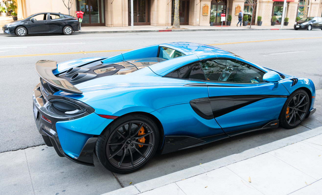 a McLaren GT parked on the side of the street